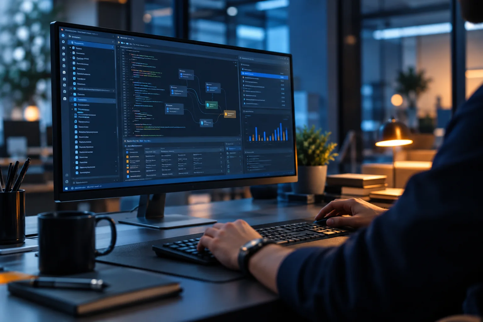 Ilustrasi workstation untuk implementasi software