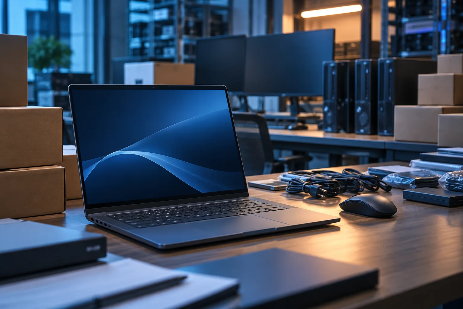 Ilustrasi pengadaan laptop dan perangkat IT